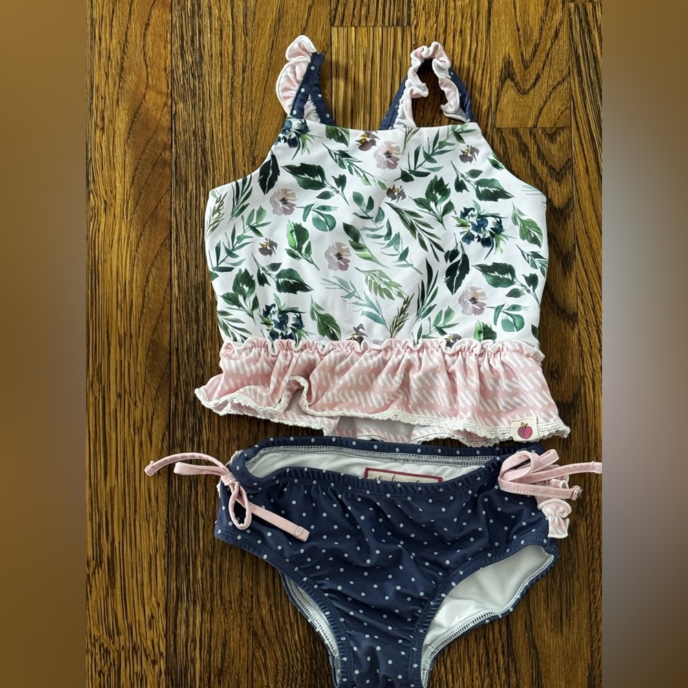 Cheeky Plum Floral and Polka Dot Swimwear